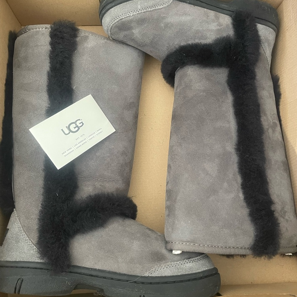 UGG Women's Gray and Black Boots